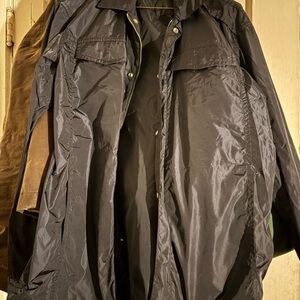 PRADA dark blue/navy button zip up jacket size 40